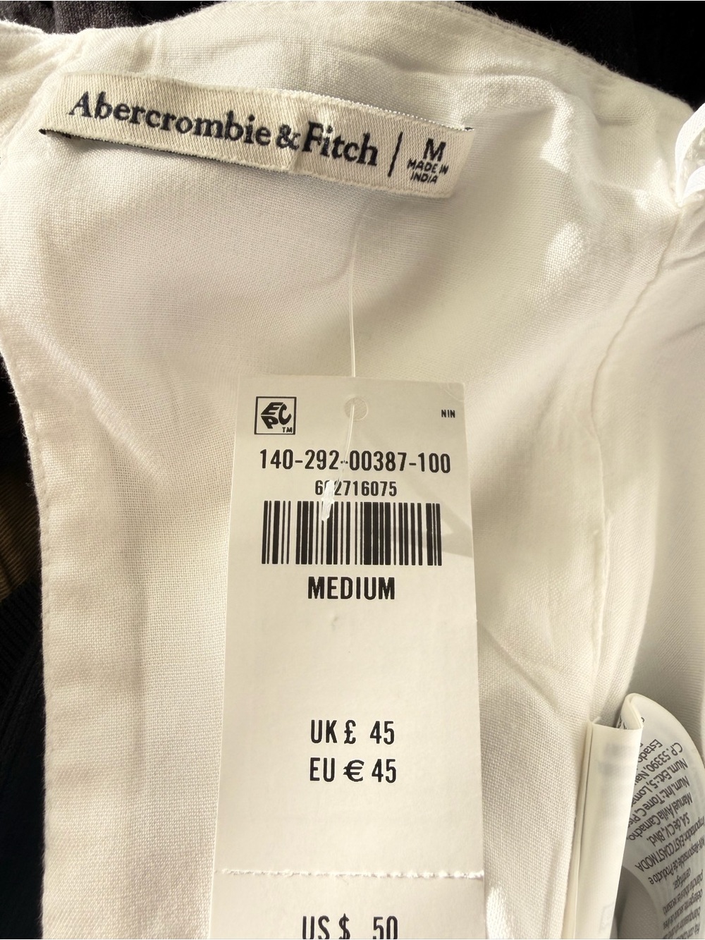 Abercrombie & Fitch White Linen-Blend Open-Back Set Top Size Medium NWT 🛍️ - Picture 4 of 6